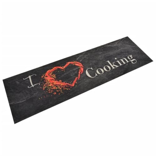 Köksmatta maskintvättbar cooking svart 45x150 cm sammet