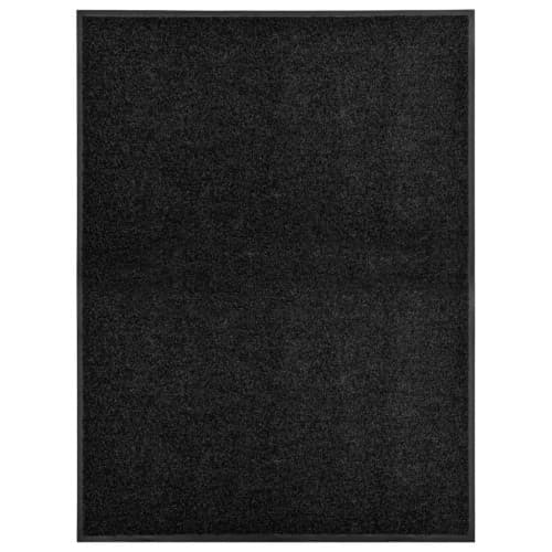 Dörrmatta tvättbar svart 90x120 cm