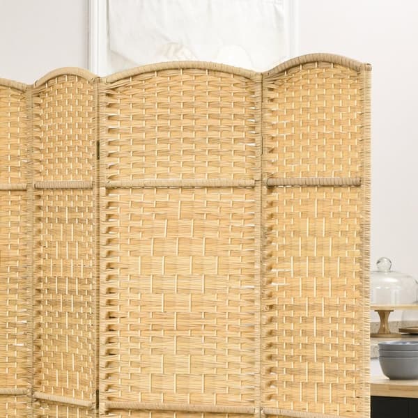 Rootz 4 Panel Paravent - Room Divider - Privatlivsskærm - Ingen samling nødvendig - 180 x 1,7 x 180 cm fyrretræ