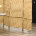 Miniatyrbillede 5 af 7: Rootz 4 Panel Paravent - Room Divider - Privatlivsskærm - Ingen samling nødvendig - 180 x 1,7 x 180 cm fyrretræ