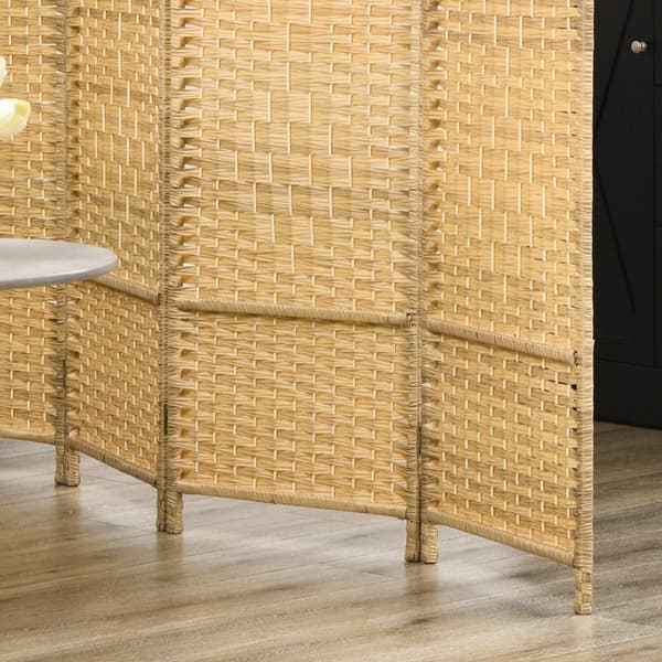 Rootz 4 Panel Paravent - Room Divider - Privatlivsskærm - Ingen samling nødvendig - 180 x 1,7 x 180 cm fyrretræ