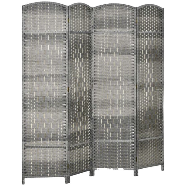 Rootz 4 Panel Room Divider - Interior Paravent - Foldbar Privacy Screen - Hållbar tallram - 180 cm x 1,7 cm x 180 cm
