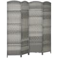 Miniatyrbild 6 av 6: Rootz 4 Panel Room Divider - Interior Paravent - Foldbar Privacy Screen - Hållbar tallram - 180 cm x 1,7 cm x 180 cm