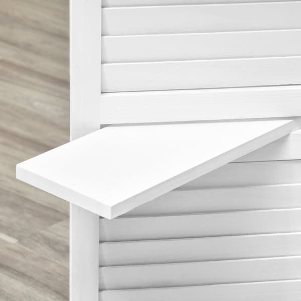 Rootz 4 Panel Paravent Room Divider - Blind døre - Foldeskærm - Forbedring af privatlivets fred - 160L x 170H CM White