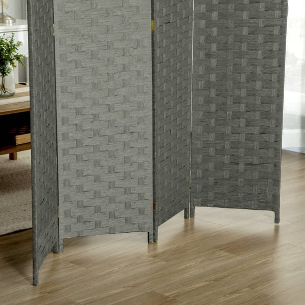 Rootz 4 Panel Room Divider - Interiør Paravent - Partition Screen - Natural Wood- 159,5L x 169,5H x 1,6t cm