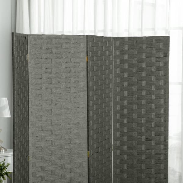Rootz 4 Panel Room Divider - Interiør Paravent - Partition Screen - Natural Wood- 159,5L x 169,5H x 1,6t cm