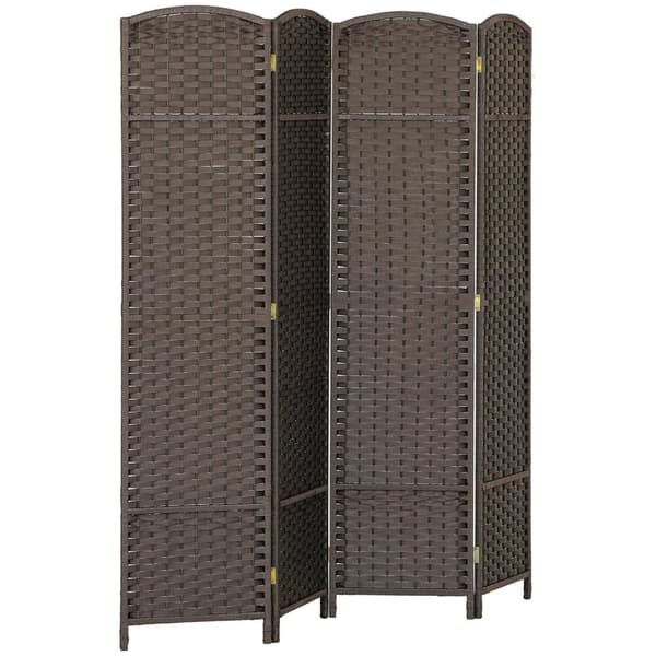 Rootz 4 Panel Foldbar Paravent - Room Divider - Privatlivsskærm - Holdbar og stabil - 160 cm x 1,6 cm x 170 cm