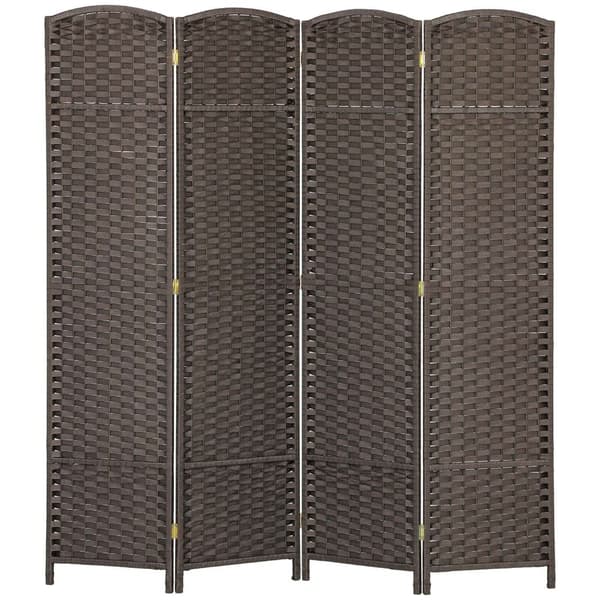 Rootz 4 Panel Foldbar Paravent - Room Divider - Privatlivsskærm - Holdbar og stabil - 160 cm x 1,6 cm x 170 cm