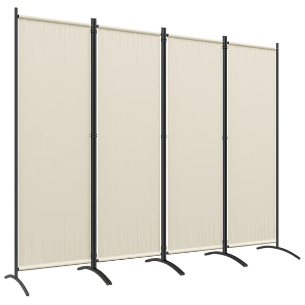 Rootz 4 -Panel udendørs Paravent - Privatlivsskærm - Room Divider - Nem opbevaring - 221 cm x 172 cm - Cream stof