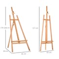 Miniatyrbillede 3 af 8: Rootz Justerbar staffelramme - Maleri Stand - Art Display - Natural Beech Wood - 65 cm x 68 cm x 230 cm