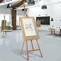 Miniatyrbillede 2 af 8: Rootz Justerbar staffelramme - Maleri Stand - Art Display - Natural Beech Wood - 65 cm x 68 cm x 230 cm