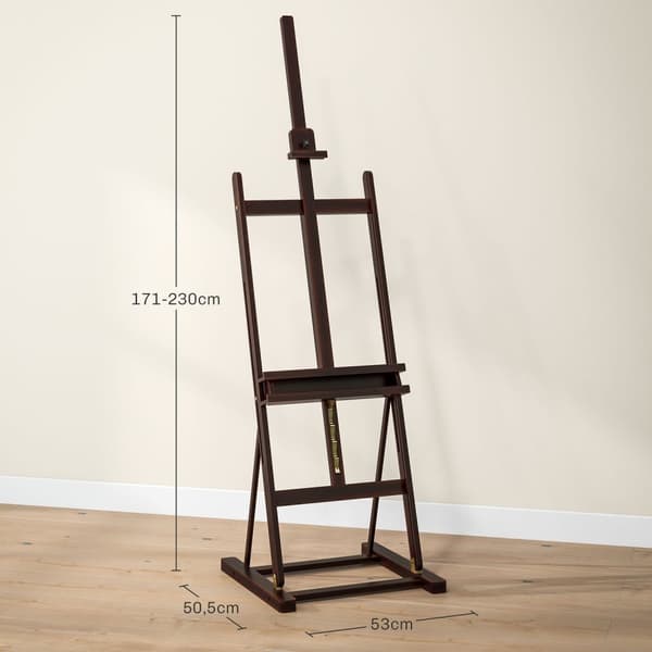Rootz Beech Wood Easel - Artist Stand - Justerbar konststativ - Höjd & lutning Justerbar - 171 cm till 230 cm