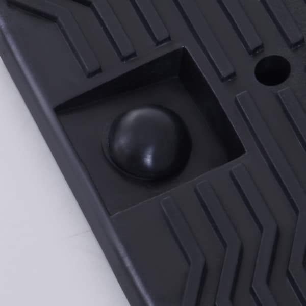 Rootz Car Access Ramps - Plastic Ramps - Vedligeholdelse af køretøjer - stødfast og stable - 2,5 ton kapacitet - 91x30x21 cm - sort
