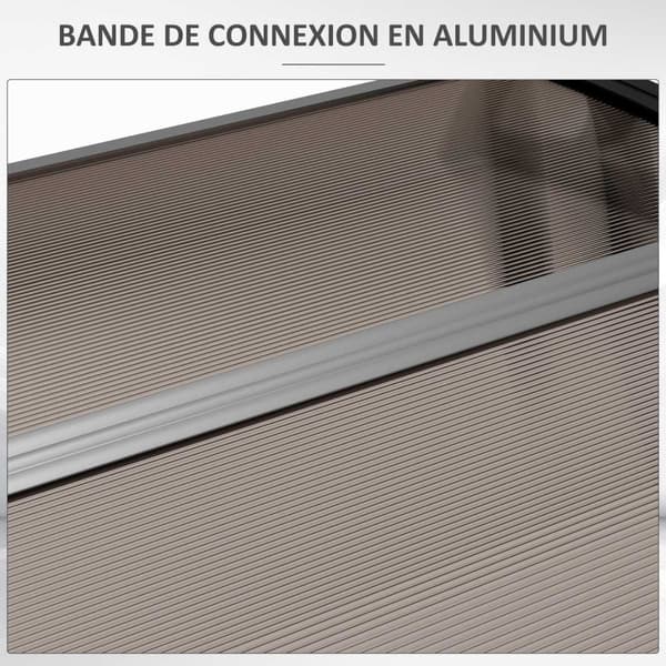 Rootz Door Roof Canopy - Rain Shelter - UV Protection - Elegant Home Decor - Skydd mot element - 200 cm x 96 cm x 27 cm