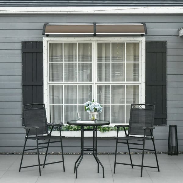 Rootz Door Roof Canopy - Rain Shelter - UV Protection - Elegant Home Decor - Skydd mot element - 200 cm x 96 cm x 27 cm