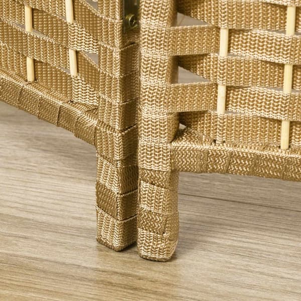 Rootz Foldbar Room Divider - Interiörskärm - Träpartition - Sekretess och stabilitet - 4 paneler - 160 x 170 cm