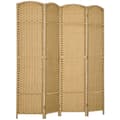 Miniatyrbild 6 av 6: Rootz Foldbar Room Divider - Interiörskärm - Träpartition - Sekretess och stabilitet - 4 paneler - 160 x 170 cm