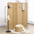 Miniatyrbild 2 av 6: Rootz Foldbar Room Divider - Interiörskärm - Träpartition - Sekretess och stabilitet - 4 paneler - 160 x 170 cm