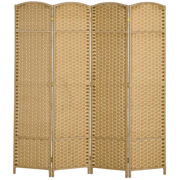 Rootz Foldbar Room Divider - Interiörskärm - Träpartition - Sekretess och stabilitet - 4 paneler - 160 x 170 cm