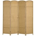 Miniatyrbild 1 av 6: Rootz Foldbar Room Divider - Interiörskärm - Träpartition - Sekretess och stabilitet - 4 paneler - 160 x 170 cm