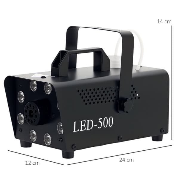 Rootz FOG Machine - Smoke Machine - Mist Maker - LED -farvefeffekter - Hangbar - 24 cm x 12 cm x 14cm - Levente begivenheder ubesværet