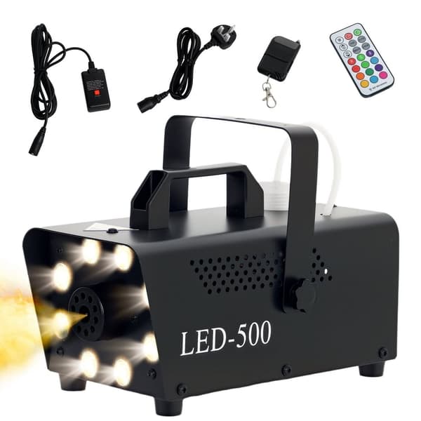 Rootz FOG Machine - Smoke Machine - Mist Maker - LED -farvefeffekter - Hangbar - 24 cm x 12 cm x 14cm - Levente begivenheder ubesværet
