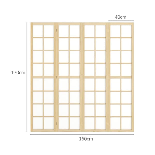 Rootz Foldble Room Divider - Tietosuoja -näyttö - itsenäinen osio - Tyylikäs muotoilu - 160 cm x 1,7cm x 170cm