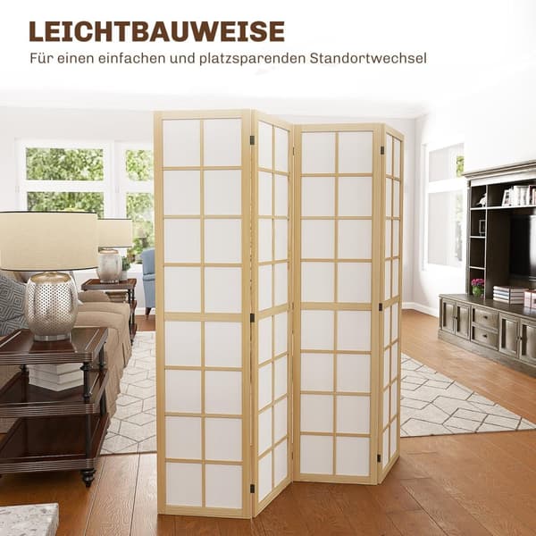 Rootz Foldble Room Divider - Tietosuoja -näyttö - itsenäinen osio - Tyylikäs muotoilu - 160 cm x 1,7cm x 170cm
