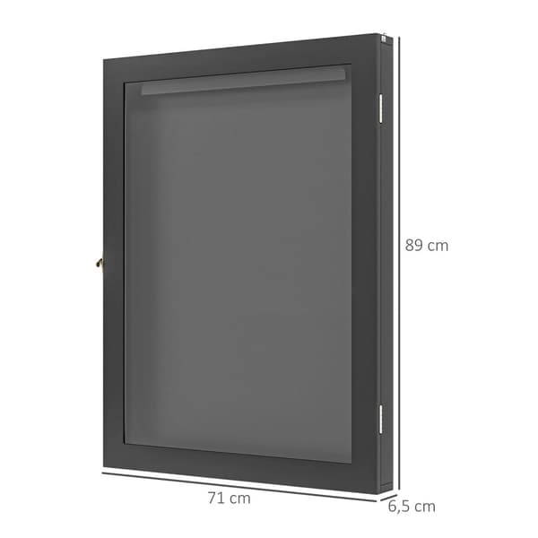 Rootz Frame -Box T -Frame - Jersey Display Case - Sports Memorabilia Frame - Støvbeskyttelse - 71 cm x 6,5 cm x 89 cm