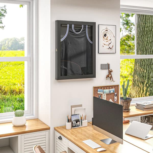 Rootz Frame -Box T -Frame - Jersey Display Case - Sports Memorabilia Frame - Støvbeskyttelse - 71 cm x 6,5 cm x 89 cm