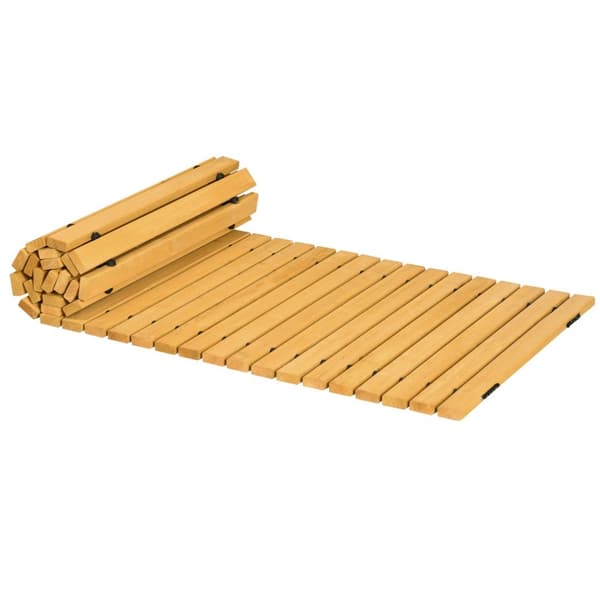 Rootz Garden Path Roll -Up - Træstrimler - Solid Pine Pathway - Holdbar, æstetisk, anti -slip - 185 cm x 60 cm