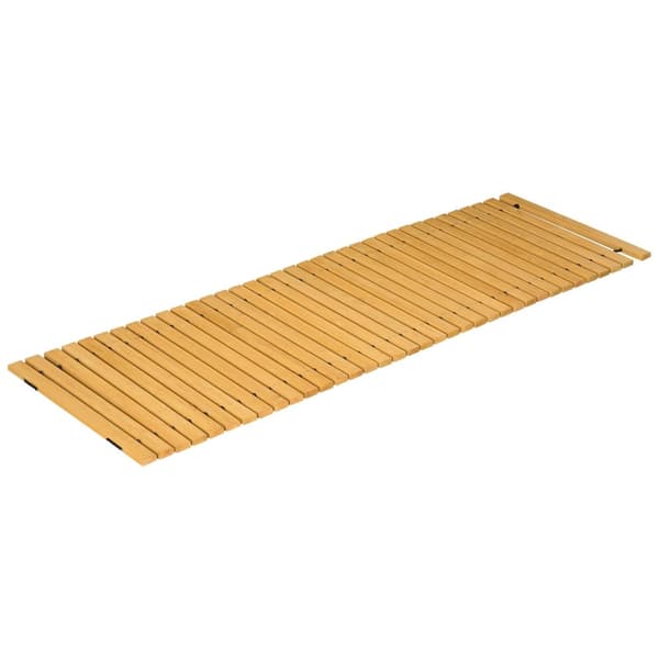 Rootz Garden Path Roll -Up - Træstrimler - Solid Pine Pathway - Holdbar, æstetisk, anti -slip - 185 cm x 60 cm