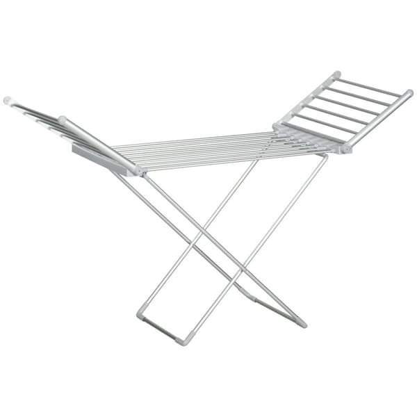 Rootz opvarmet elektrisk vaskeri - tørringsstativ - sammenfoldeligt tøjstativ - sparer tørretid - 144L x 53b x 91H cm