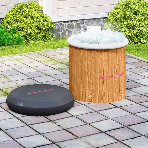 Rootz Ice Bathtub - Oppustelig isbakke - Muskelgenvindingskub - Optimal koldterapi - Ø85 x 75 cm, 300L - Inkluderer bærepose og luftpumpe