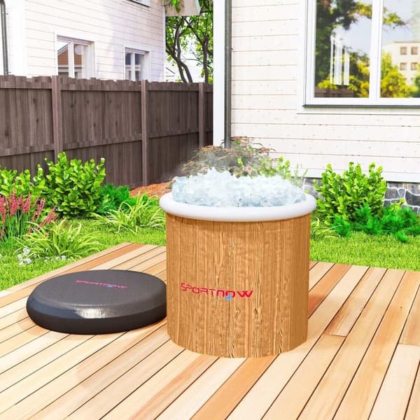 Rootz Ice Bathtub - Oppustelig isbakke - Muskelgenvindingskub - Optimal koldterapi - Ø85 x 75 cm, 300L - Inkluderer bærepose og luftpumpe