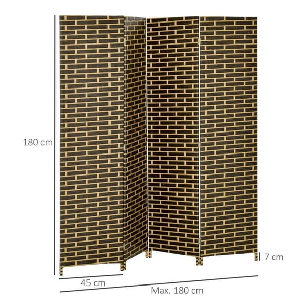 Rootz Interior Paravent - Room Divider - Poplar Wood Screen - Privacy & Charm - 180L x 180H CM