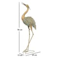 Pikkukuva 3 / 6: Rootz Heron Garden -patsas - ulkoveistos - metallikoriste - säänkestävä ja vakaa - 39 cm x 17cm x 90cm