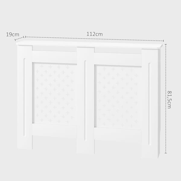 Rootz Radiator Cladding - Cover - Gitter Design - Forbedrer boligindretning - 112b x 19t x 81,5h cm hvid