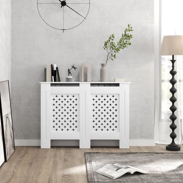 Rootz Radiator Cladding - Cover - Gitter Design - Forbedrer boligindretning - 112b x 19t x 81,5h cm hvid
