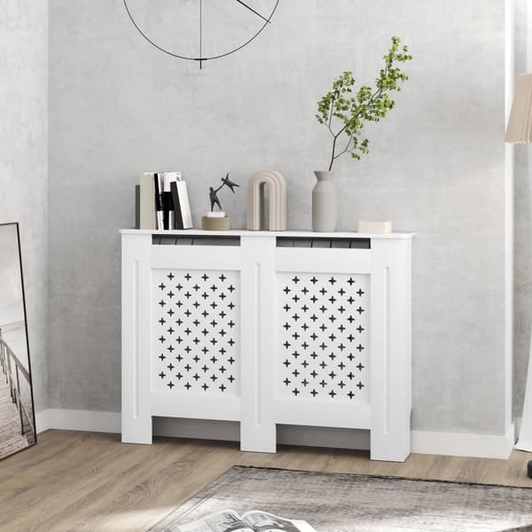 Rootz Radiator Cladding - Cover - Gitter Design - Forbedrer boligindretning - 112b x 19t x 81,5h cm hvid