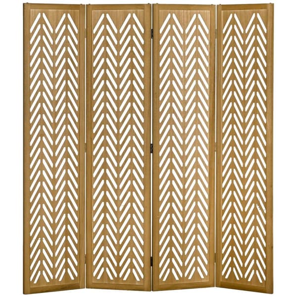 Rootz Paravent Room Divider - Foldbar interiørpartition - Skærm til træ - brun - 160 cm x 170 cm