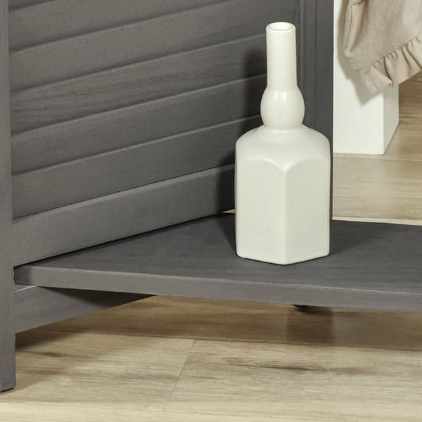 Rootz Room Divider - Paravent - Sammenfoldelig skærm - 3 hylder - Paulownia Wood - 160 cm x 1,9 cm x 170 cm