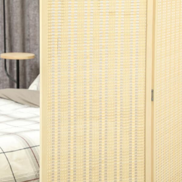 Rootz Room Divider - Foldbar partition - 3 Panel Divider - Natural Style - Privacy Enhancer - 135 x 180 cm