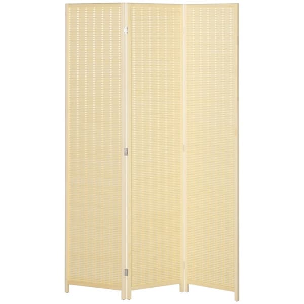 Rootz Room Divider - Foldbar partition - 3 Panel Divider - Natural Style - Privacy Enhancer - 135 x 180 cm