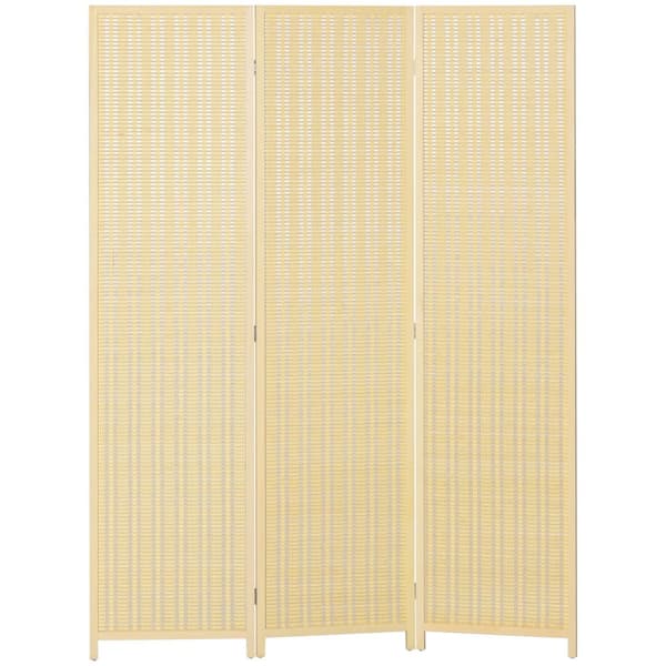 Rootz Room Divider - Foldbar partition - 3 Panel Divider - Natural Style - Privacy Enhancer - 135 x 180 cm