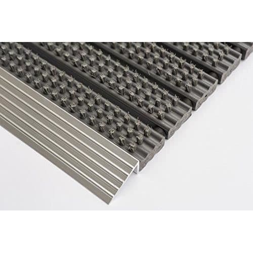 Astra Super Brush Grå Aluminium Dörrmatta, 60x 40x 2,8cm - 1850015042