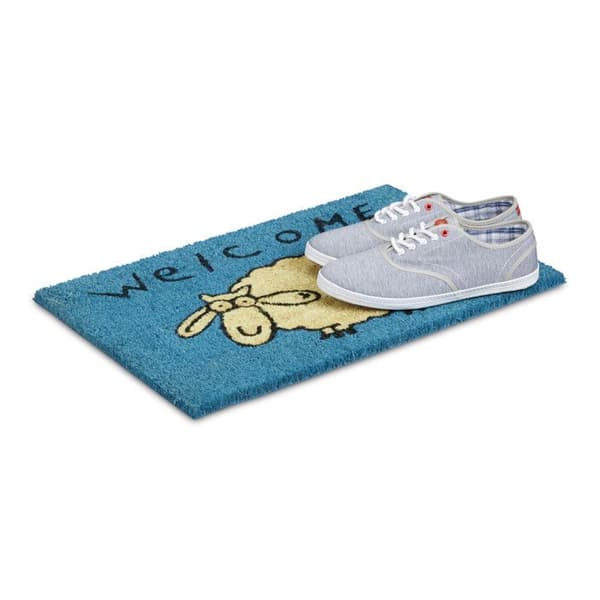 Paillasson - Relaxdays - 10017712 - Mouton Bleu - 60x40 cm - Antiskid i Gummi