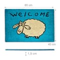 Miniatyrbild 4 av 5: Paillasson - Relaxdays - 10017712 - Mouton Bleu - 60x40 cm - Antiskid i Gummi