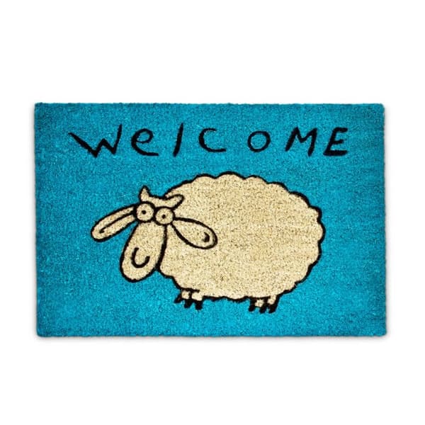 Paillasson - Relaxdays - 10017712 - Mouton Bleu - 60x40 cm - Antiskid i Gummi
