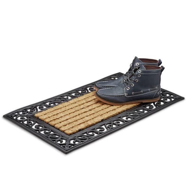 Paillasson - Relaxdays - Randig - Kokosfibrer - Halkskydd - 75x45 cm